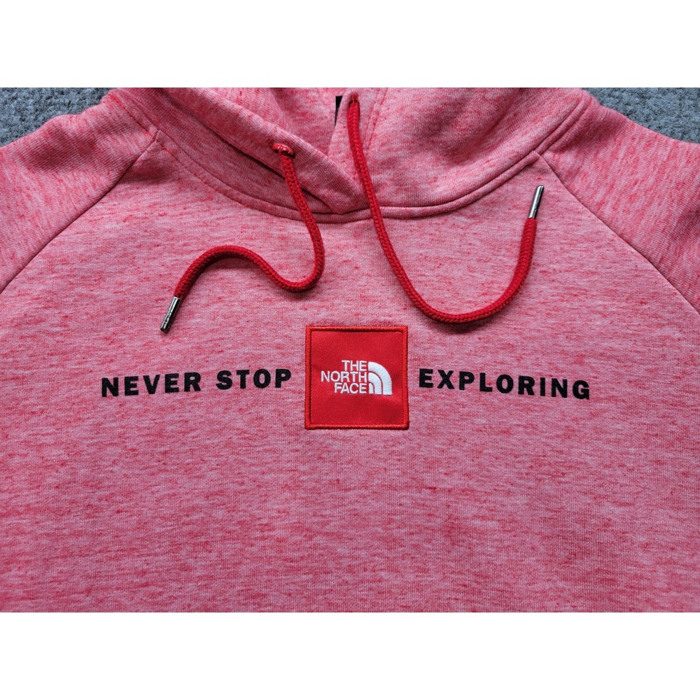 The North Face Womens Red Heather Never Stop Exploring Hoodie NF0A3X7P Large